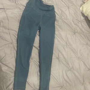 FIVE DANCEWEAR. blue ribbed legging